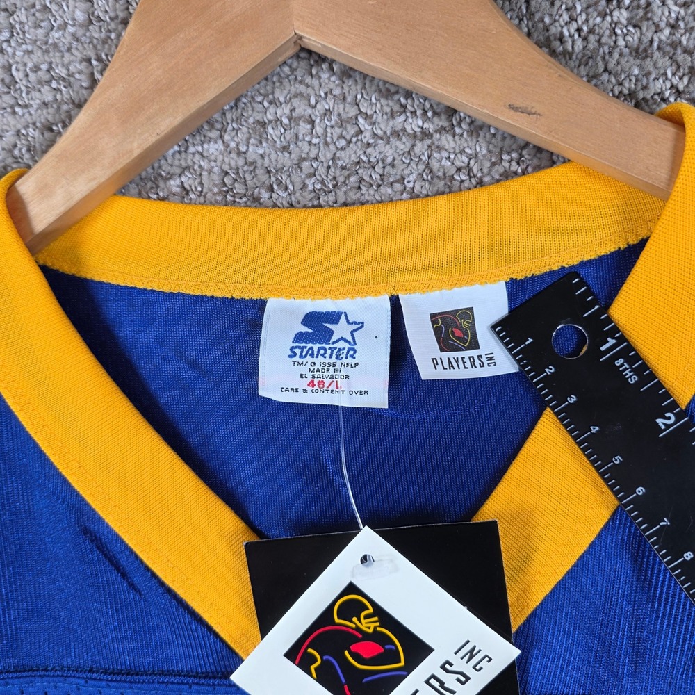 Vintage 1995 Starter NFL St Louis Rams Eddie Kennison 88 Jersey Mens 48 Blue NWT - Picture 3 of 9